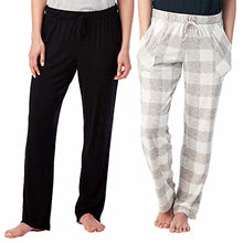 Load image into Gallery viewer, Lucky Brand Women's 2 Pack Straight Leg Lounge Pant with Drawstrings and Pockets