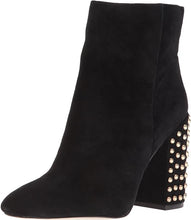 Load image into Gallery viewer, Jessica Simpson Wexton Black Suede Metallic Stud Chunky Block Heel Boots 5.5 M