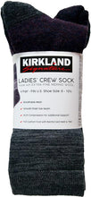 Load image into Gallery viewer, Kirkland Signature Ladies' Crew Socks Extra-Fine Merino Wool, Purple, 4 Pairs