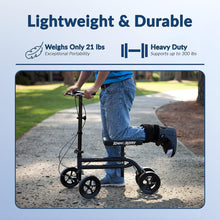 Load image into Gallery viewer, KneeRover Economy Knee Scooter Steerable Knee Walker Crutch Alternative with Dual Braking System in Matte Black
