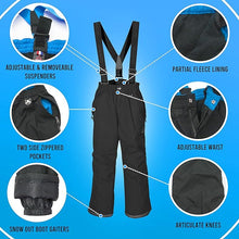 Load image into Gallery viewer, Gerry Youth Snow pant, Black XS-5/6
