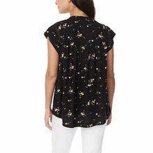 Load image into Gallery viewer, Buffalo Ladies' Flutter Sleeve Floral Top Split Neckline Tie Closure