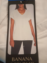 Load image into Gallery viewer, Banana Republic Women V-neck Roll Sleeve Tee Shirt