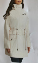 Load image into Gallery viewer, Two by Vince Camuto Zipper Removable Hood Rain Jacket 1666059