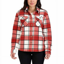 Load image into Gallery viewer, Sage Collective Women's Long Sleeve Plaid Super Plush Sherpa Lined Fleece Shirt Jacket with Pockets