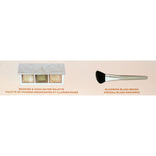 Load image into Gallery viewer, bareMinerals Crystalline Glow Bronzer & Highlighter Palette with Brush