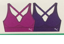 Load image into Gallery viewer, Puma Women's Sports Bra 2 Pack Seamless Removable Cups