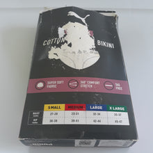 Load image into Gallery viewer, PUMA 4 Pk Black Bikini Underwear Stretch Medium Opened Box
