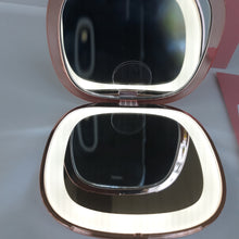 Load image into Gallery viewer, Fancii Compact Makeup Mirror with Natural LED Lights, 1x/ 10x Magnifying Used