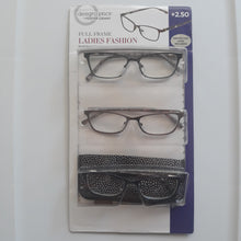 Load image into Gallery viewer, Design Optics By Foster Grant Full Frame Ladies Fashion 3 Pack