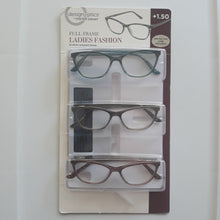 Load image into Gallery viewer, Design Optics By Foster Grant Full Frame Ladies Fashion +1.50, 3 Pack