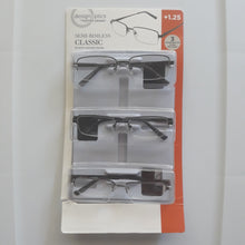 Load image into Gallery viewer, Design Optics By Foster Grant Semi-Rimless Classic +1.25, 3 Pack