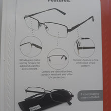 Load image into Gallery viewer, Design Optics By Foster Grant Semi-Rimless Classic +1.25, 3 Pack