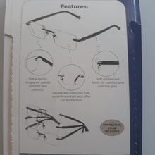 Load image into Gallery viewer, Design Optics By Foster Grant Rimless Metal +2.50, 3 Pack