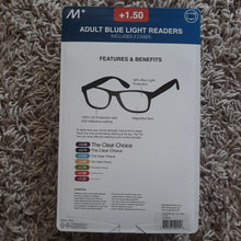 Load image into Gallery viewer, M+ Blue Light Protection Reading Glasses 2 Pack, +1.50