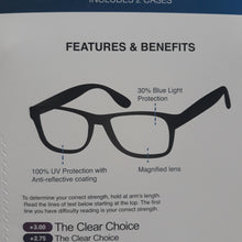 Load image into Gallery viewer, M+ Blue Light Protection Reading Glasses 2 Pack, +2.75