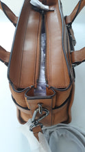Load image into Gallery viewer, Coach Women's Mixed Leather Swagger 27, Dk/Light Saddle