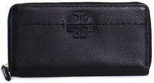Load image into Gallery viewer, Tory Burch McGraw Zip Continental Black Pebbled Leather Wallet #41847 #2 (2763)