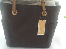 Load image into Gallery viewer, Michael Kors Signature Jet Set Travel East West Tote Brown 30H6GTTT3V
