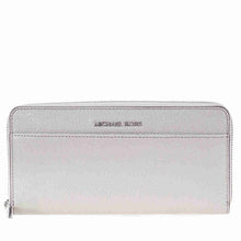Load image into Gallery viewer, MICHAEL KORS Money Pieces Pearl Grey Saffiano Pocket Continental Wallet