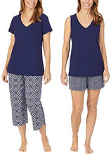 Load image into Gallery viewer, Carole Hochman Ladies 4-Piece Cotton Pajama Set for Women