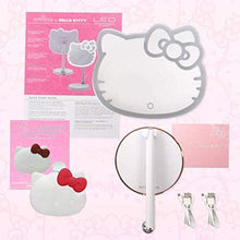 Load image into Gallery viewer, Hello Kitty LED Rechargeable Makeup Mirror and Wireless Compact LED Mirror