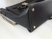 Load image into Gallery viewer, Michael Kors Studio Hamilton East West Satchel Leather Black No Tag