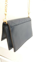 Load image into Gallery viewer, Tory Burch Georgia Turn-lock Mini Crossbody Shoulder Bag Navy Blue and Gold