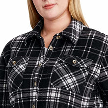 Load image into Gallery viewer, Sage Collective Women's Long Sleeve Plaid Super Plush Sherpa Lined Fleece Shirt Jacket with Pockets