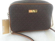 Load image into Gallery viewer, Michael Kors Women's Jet Set Brown Logo Crossbody Handbag Small BHFO 7986