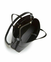 Load image into Gallery viewer, Tory Burch Block-T Triple Compartment Leather Tote Bag Black NWT