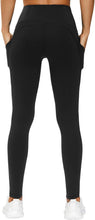 Load image into Gallery viewer, THE GYM PEOPLE Thick High Waist Yoga Pants with Pockets, Black, S