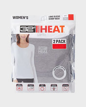 Load image into Gallery viewer, 32 DEGREES Ladies' Heat Long Sleeve Scoop Neck Tee 2-Pack