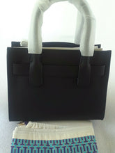 Load image into Gallery viewer, Tory Burch Women Satchel Purse Black Gemini Link Leather Small Tote New with tag