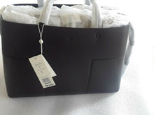 Load image into Gallery viewer, Tory Burch Block-T Triple Compartment Leather Tote Bag Black NWT