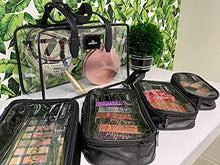 Load image into Gallery viewer, IMPRESSIONS Paris Transparent Makeup Case with 4 Different Size Pouches.