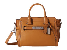Load image into Gallery viewer, Coach Women's Mixed Leather Swagger 27, Dk/Light Saddle
