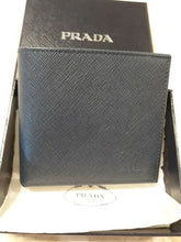 Load image into Gallery viewer, Prada Saffiano Navy Calf Leather Men's Billfold Wallet 2MO513 Baltico NWT