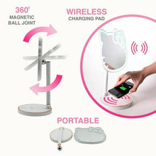 Load image into Gallery viewer, Hello Kitty LED Rechargeable Makeup Mirror