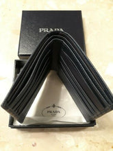 Load image into Gallery viewer, Prada Saffiano Navy Calf Leather Men's Billfold Wallet 2MO513 Baltico NWT