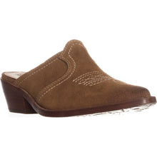 Load image into Gallery viewer, Patricia Nash Brown Tan Battista Leather Cowboy Western Mules 6M