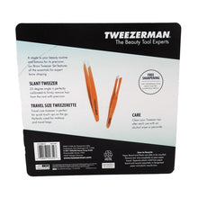 Load image into Gallery viewer, Tweezerman Brow Tweezer Set Orange