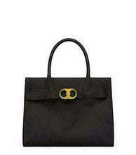 Load image into Gallery viewer, TORY BURCH NWT $598 Black Gemini Link Leather Tote Handbag Bag