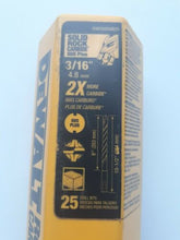 Load image into Gallery viewer, DeWalt DW55050B25 Carbide SDS-Plus Drill Bits 3/16" x 8" x 10-1/2", 25pk Germany
