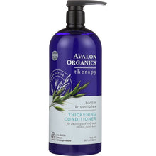 Load image into Gallery viewer, Avalon Organics Therapy Thickening & Scalp Care Daily Conditioner with Biotin B-Complex, 32 oz