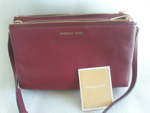 Load image into Gallery viewer, MICHAEL KORS JET SET DOUBLE GUSSET CROSSBODY BROWN/MULBERRY