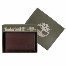 Load image into Gallery viewer, Timberland Genuine Pebble Leather Removable Passcase Wallet Brown NWT