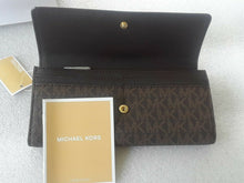 Load image into Gallery viewer, Michael Kors Fulton Flap Continental Wallet Brown 32S7GFTE3B200