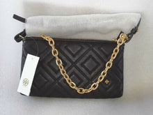 Load image into Gallery viewer, Tory Burch Fleming Chain Leather Cross-Body Handbag Black