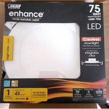 Load image into Gallery viewer, Feit Electric LEDR56JBX/930 75-Watt Equivalent Round Flat Panel J-Box Integrated LED Recessed Trim Downlight, 2.5” L x 7.3” D, 3000K (Warm White)